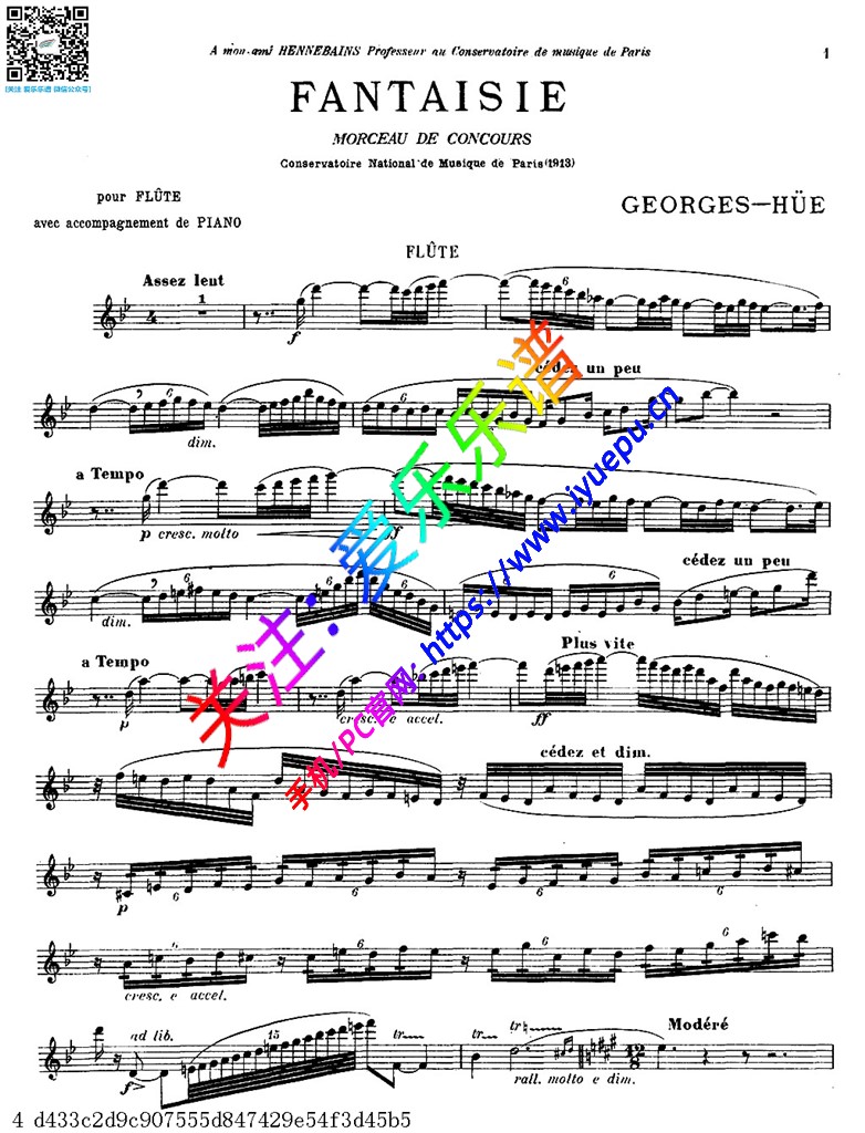 georgeshue乔治胡幻想曲长笛谱1