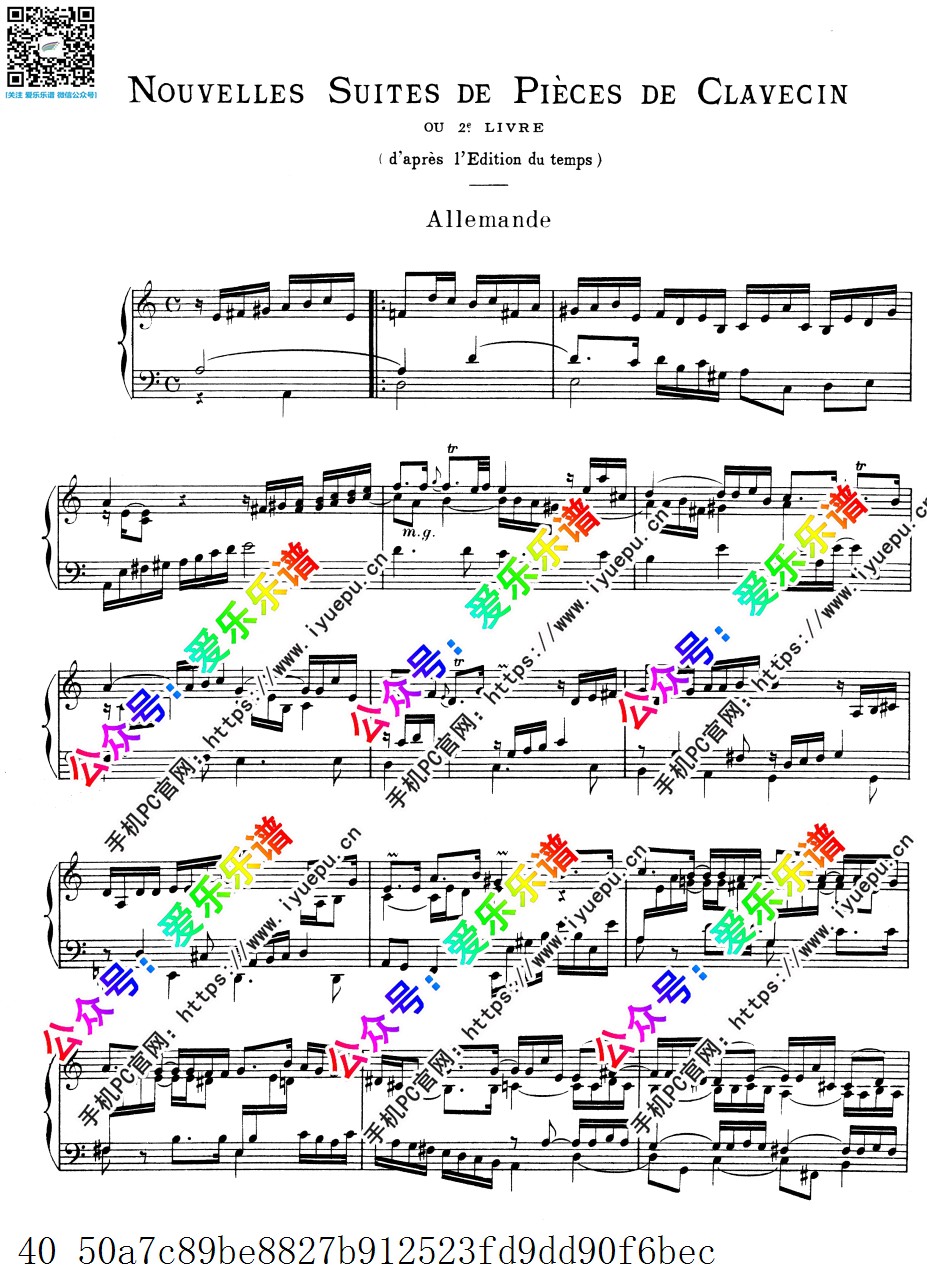 Rameau Nouvelles suites de pieces de clavecin RCT 5-6 新羽管键琴组曲16首 钢琴谱 乐谱曲谱总谱分谱伴奏音乐在线预览试听下载