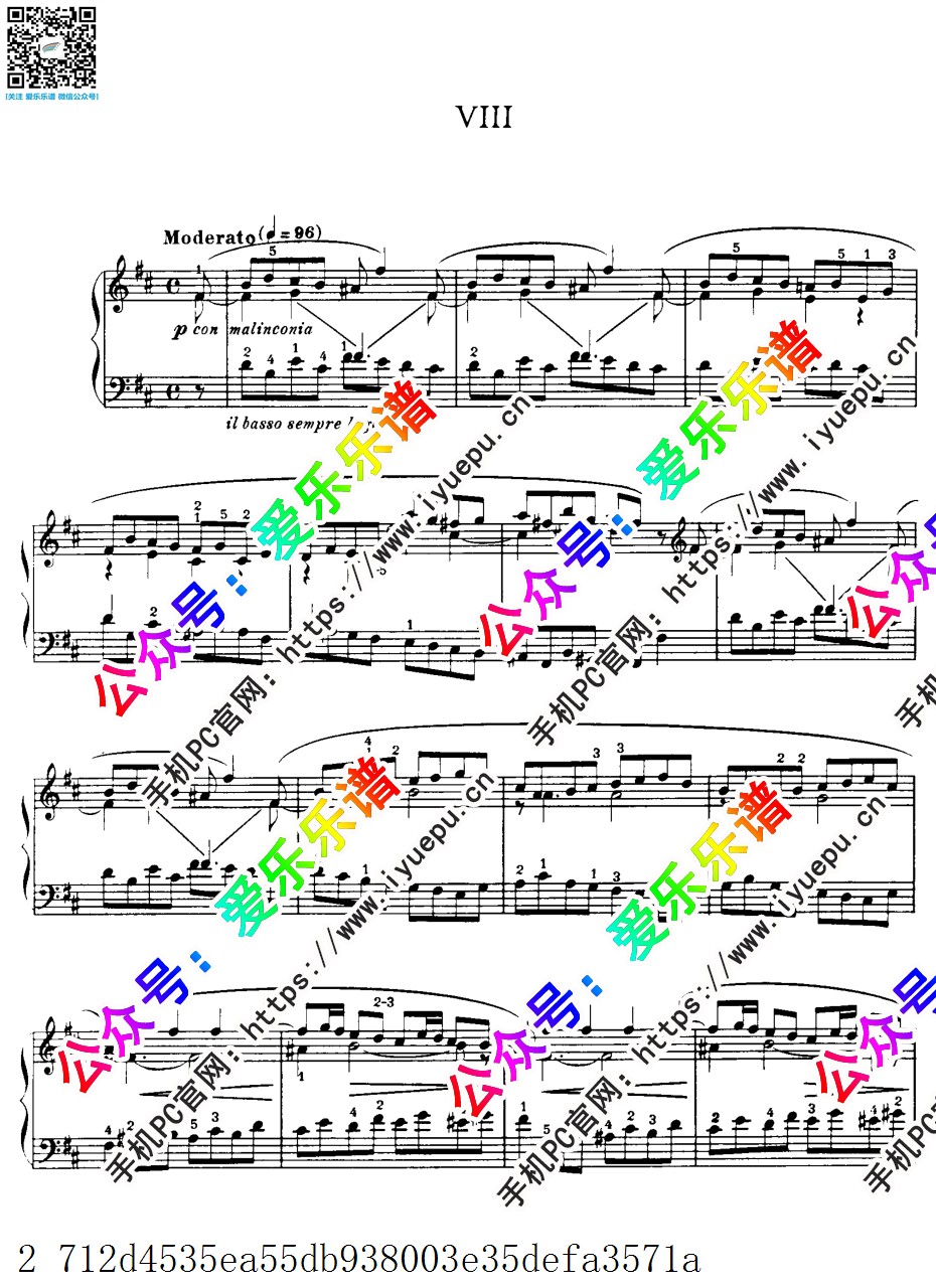 Moszkowski, Moritz莫什科夫斯基 20 Petites Etudes, Op.91 No.8 第八首练习曲 钢琴谱 原版 乐谱曲谱总谱分谱伴奏音乐在线预览试听下载