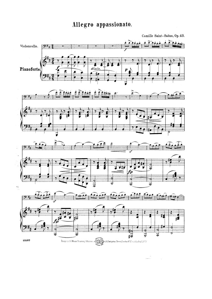 圣桑 热情的快板 Op43 大提琴钢琴伴奏谱-3 乐谱曲谱总谱分谱伴奏音乐在线预览试听下载