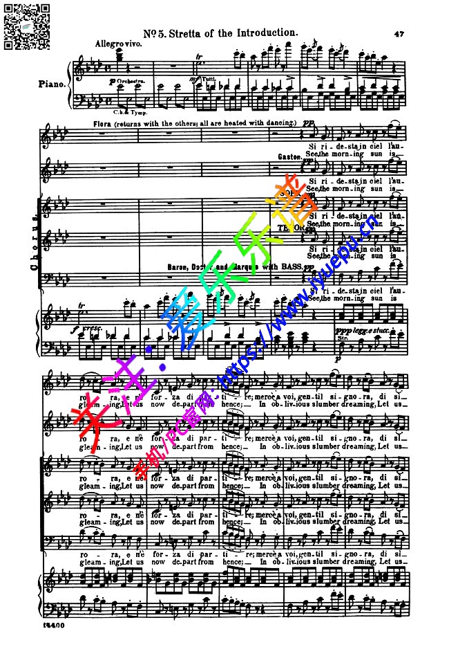 茶花女 La travilata ActI No5 Si ridesta in ciel l