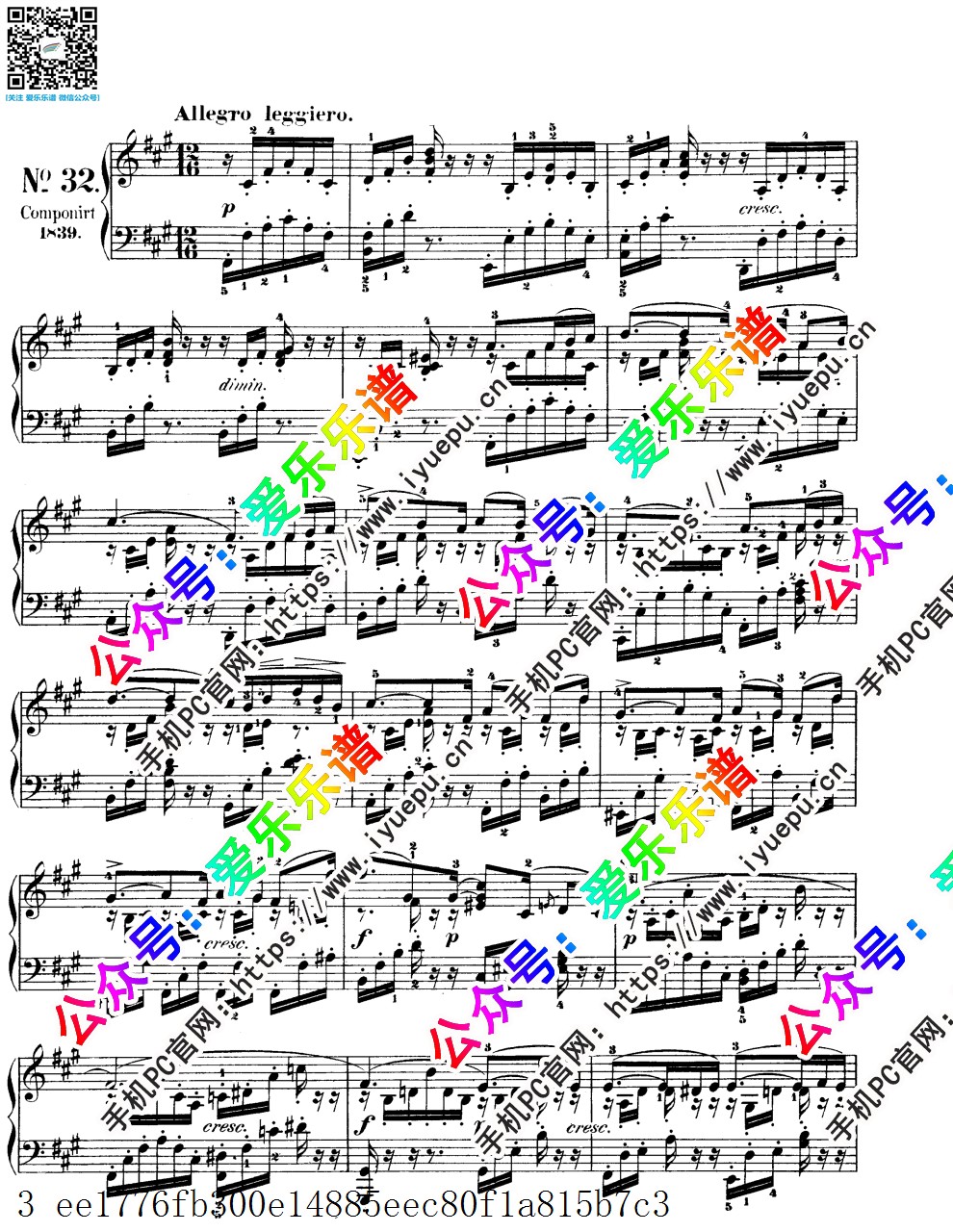 门德尔松 无词歌 Songs Without Words Op.67 No.2 钢琴谱 乐谱曲谱总谱分谱伴奏音乐在线预览试听下载