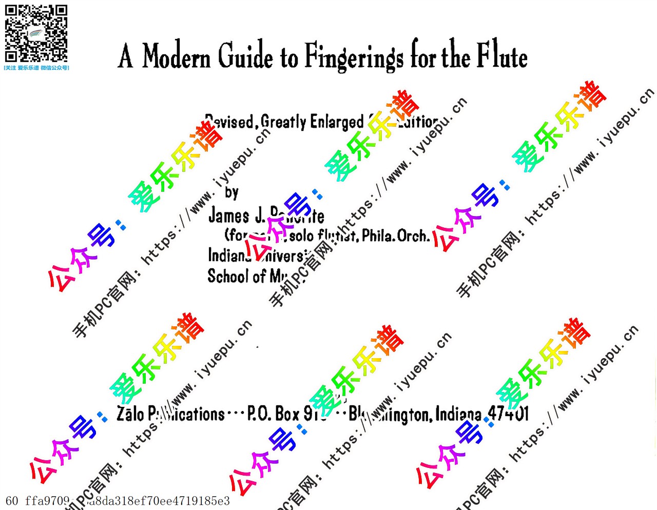 A Modern Guide to Fingerings for the Flute 长笛指法的现代指南 乐谱曲谱总谱分谱伴奏音乐在线预览试听下载