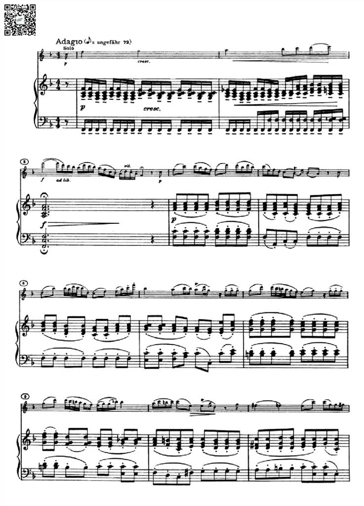 海顿C大调小提琴协奏曲Ⅱ 小提琴钢伴谱 乐谱曲谱总谱分谱伴奏音乐在线预览试听下载