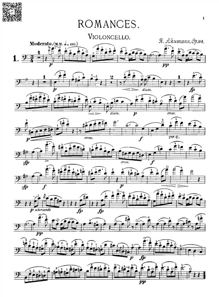 舒曼三首浪漫曲 op.