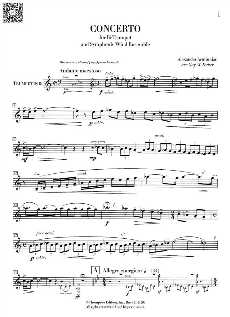 阿鲁秋年 协奏曲 小号谱2 乐谱曲谱总谱分谱伴奏音乐在线预览试听下载