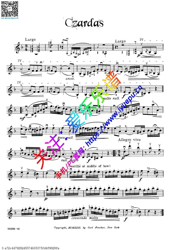 Czardas-小提琴独奏谱 David Garrett 戴维·嘉雷特 大卫·盖瑞 大卫·加勒特 乐谱曲谱总谱分谱伴奏音乐在线预览试听下载